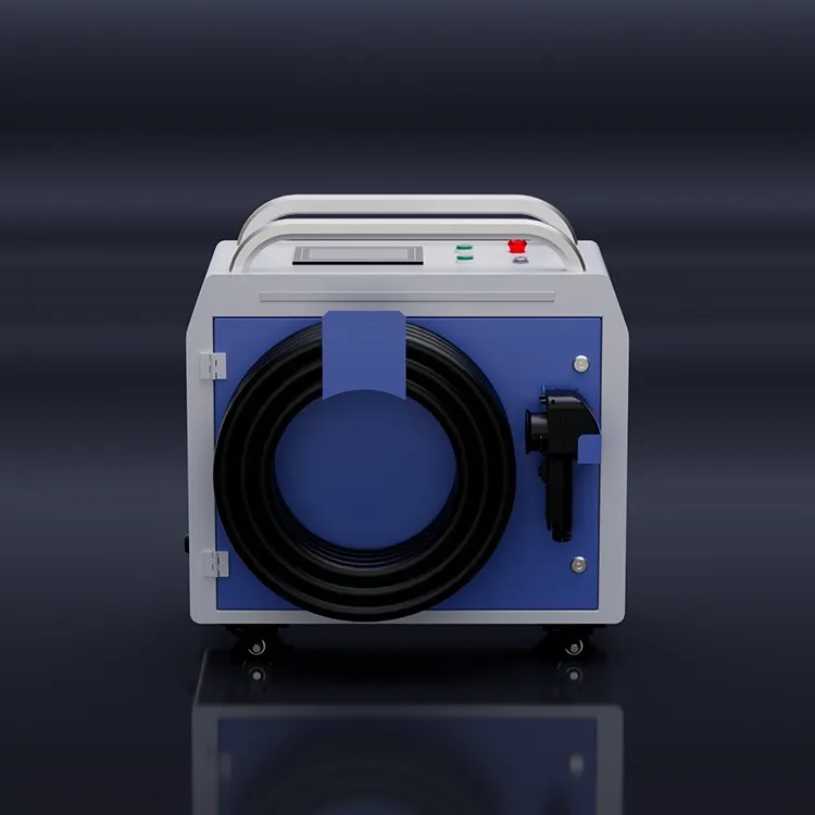 Lightweight Protable Case Air Cooling Systems Laser Cleaner For Automotive Frame Wheel Glass Film Cleaning