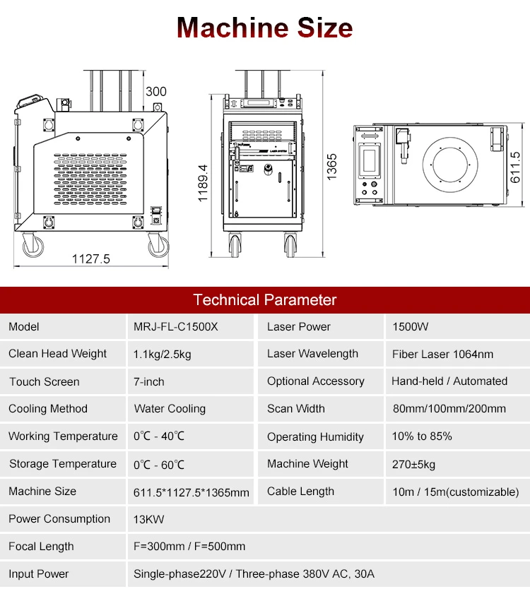 Intro of 1500W Continuous Laser Cleaning Machine60001 Intro of 1500W Continuous Laser Cleaning Machine60001